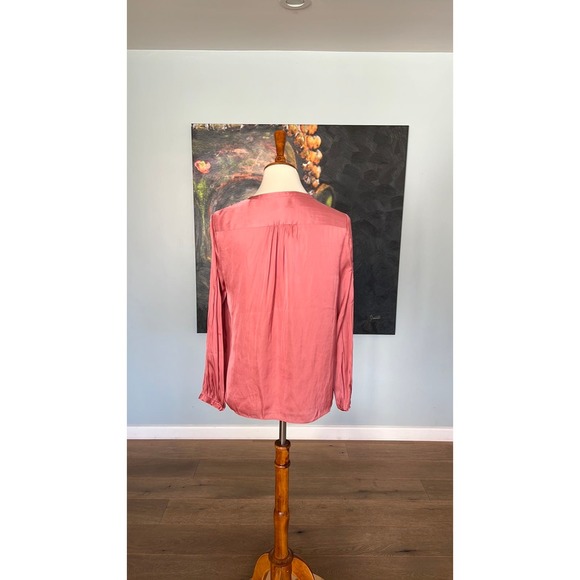 NWT J. Crew Women's Featherweight satin tie-neck top XS Bd798 ($98) - Picture 4 of 8